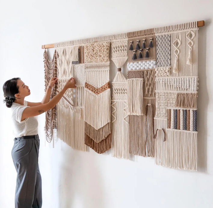 12 M Macrame Wall Art, Boho Wall 